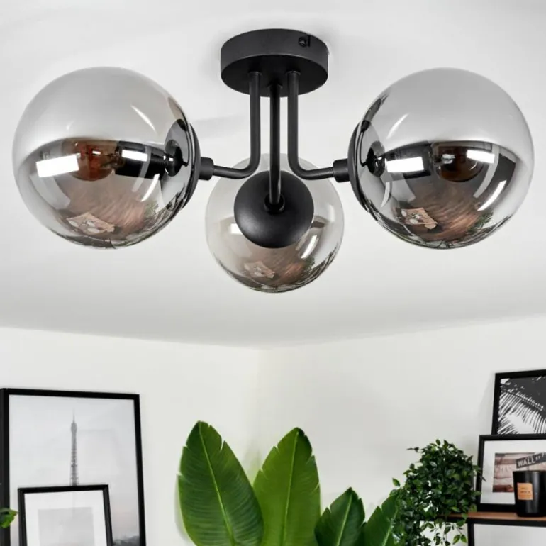Plafonnier Cabalonga Noir, 3 lumières