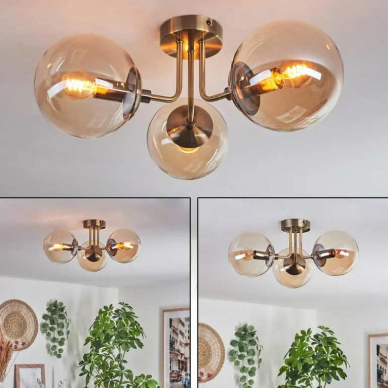 Plafonnier Cabalonga Vieux laiton, 3 lumières
