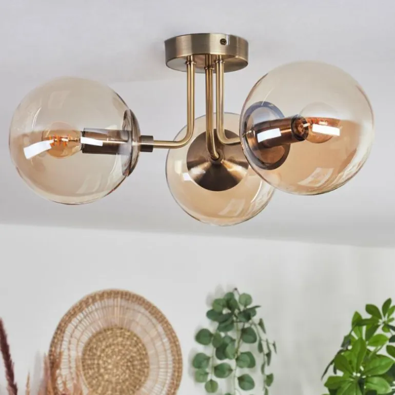 Plafonnier Cabalonga Vieux laiton, 3 lumières