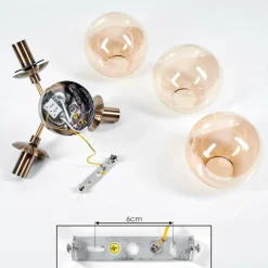 Plafonnier Cabalonga Vieux laiton, 3 lumières