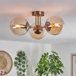 Plafonnier Cabalonga Vieux laiton, 3 lumières