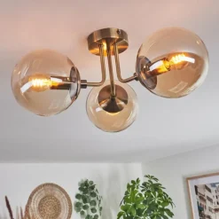 Plafonnier Cabalonga Vieux laiton, 3 lumières