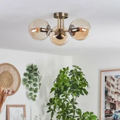 Plafonnier Cabalonga Vieux laiton, 3 lumières