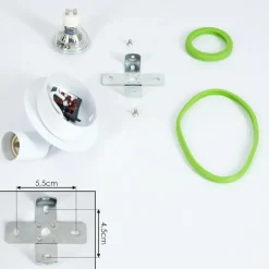 Plafonnier Cabri LED Chrome, Vert, Blanc, 1 lumière