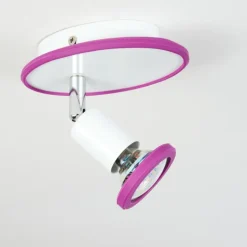 Plafonnier Cabri LED Chrome, Lila, Blanc, 1 lumière
