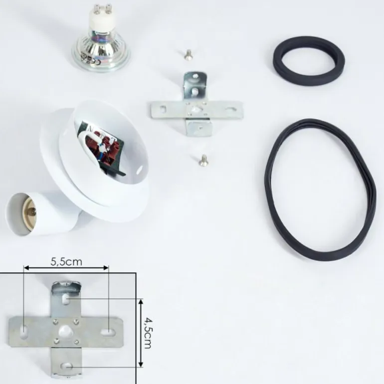 Plafonnier Cabri LED Chrome, Noir, Blanc, 1 lumière