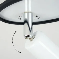 Plafonnier Cabri LED Chrome, Noir, Blanc, 1 lumière