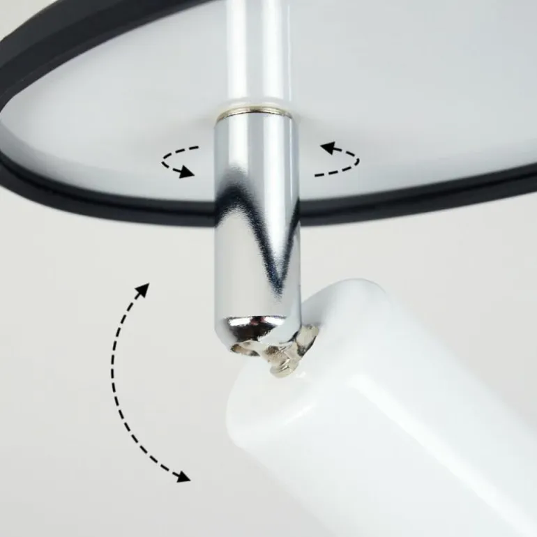 Plafonnier Cabri LED Chrome, Noir, Blanc, 1 lumière