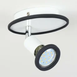 Plafonnier Cabri LED Chrome, Noir, Blanc, 1 lumière