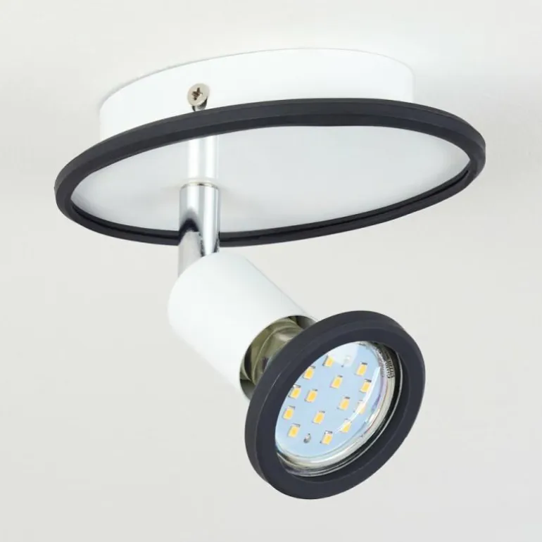 Plafonnier Cabri LED Chrome, Noir, Blanc, 1 lumière