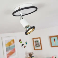 Plafonnier Cabri LED Chrome, Noir, Blanc, 1 lumière