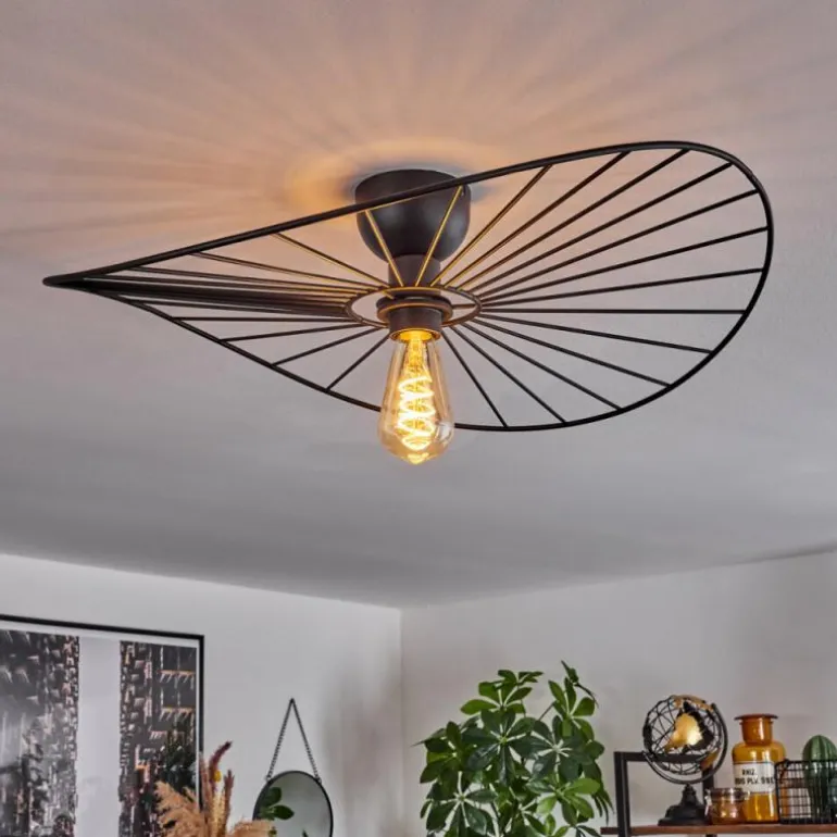 Plafonnier Cacor Noir, 1 lumière