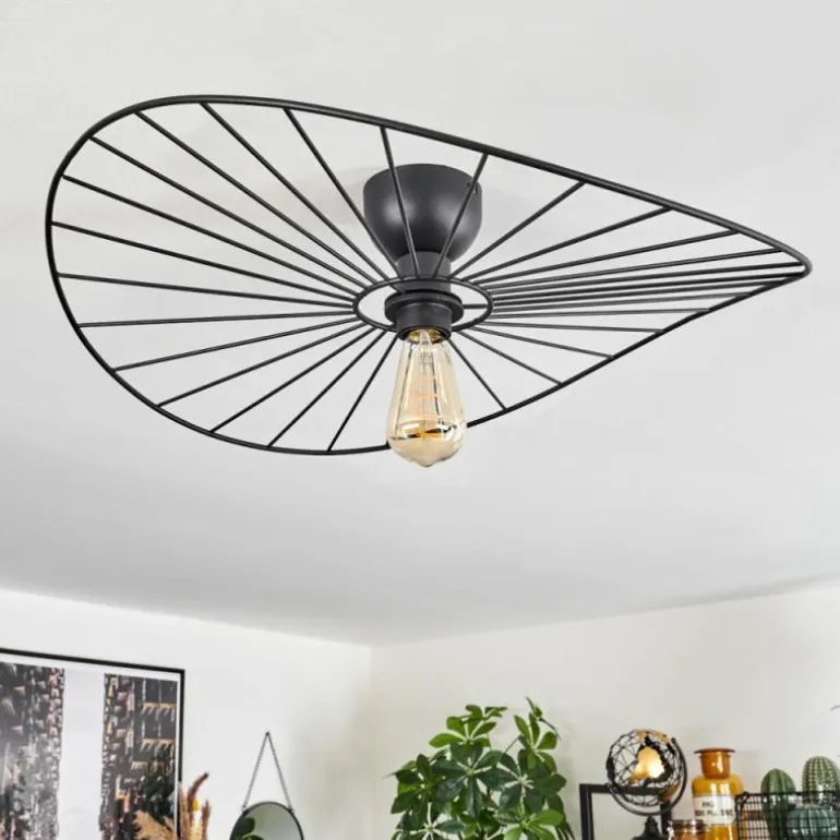 Plafonnier Cacor Noir, 1 lumière