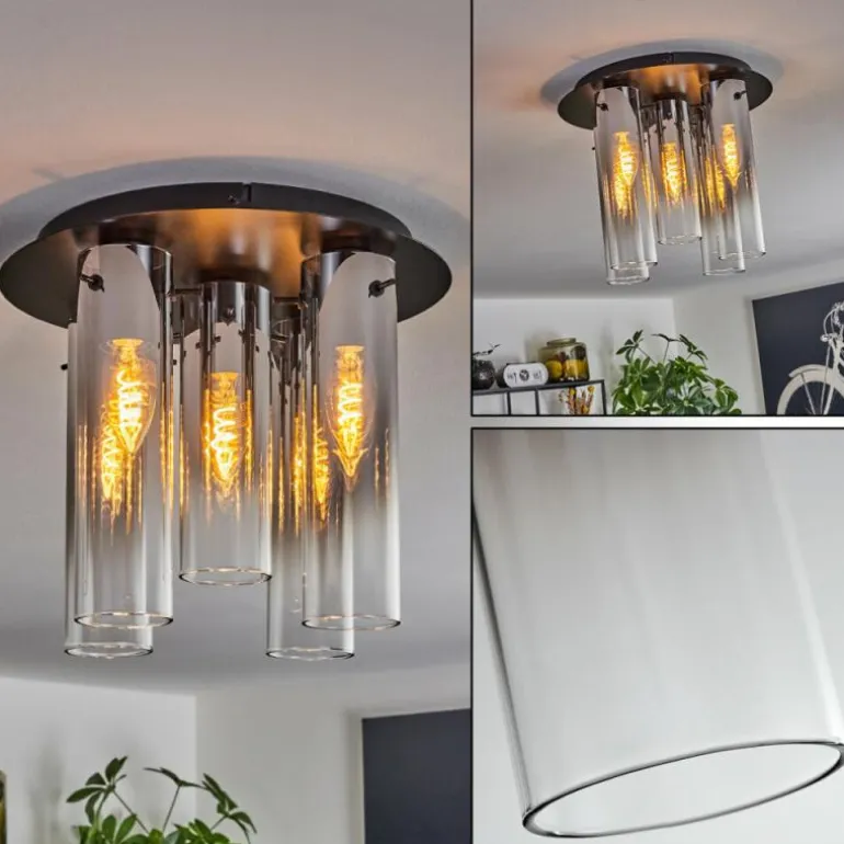 Plafonnier Caimitte Noir, 5 lumières