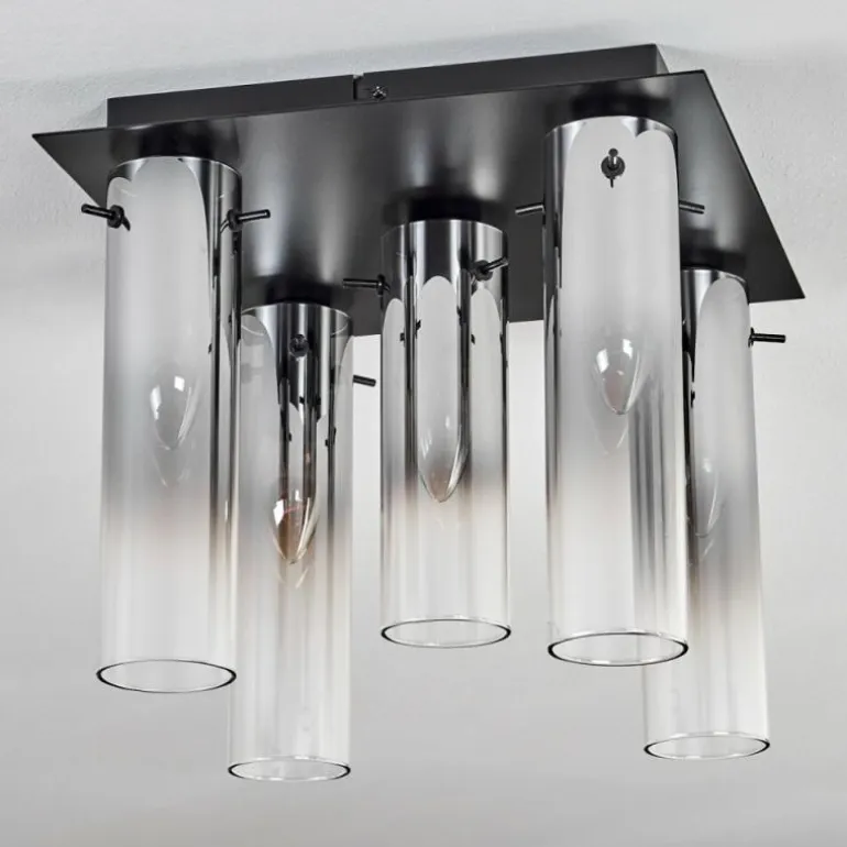 Plafonnier Caimitte Noir, 5 lumières