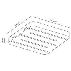 Plafonnier Cajas LED Écru, 5 lumières