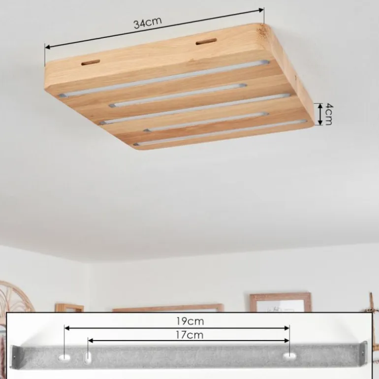 Plafonnier Cajas LED Écru, 5 lumières