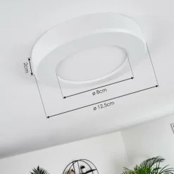 Plafonnier Canditas LED Blanc, 1 lumière