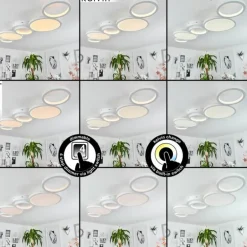 Plafonnier Carabajal LED Blanc, 1 lumière