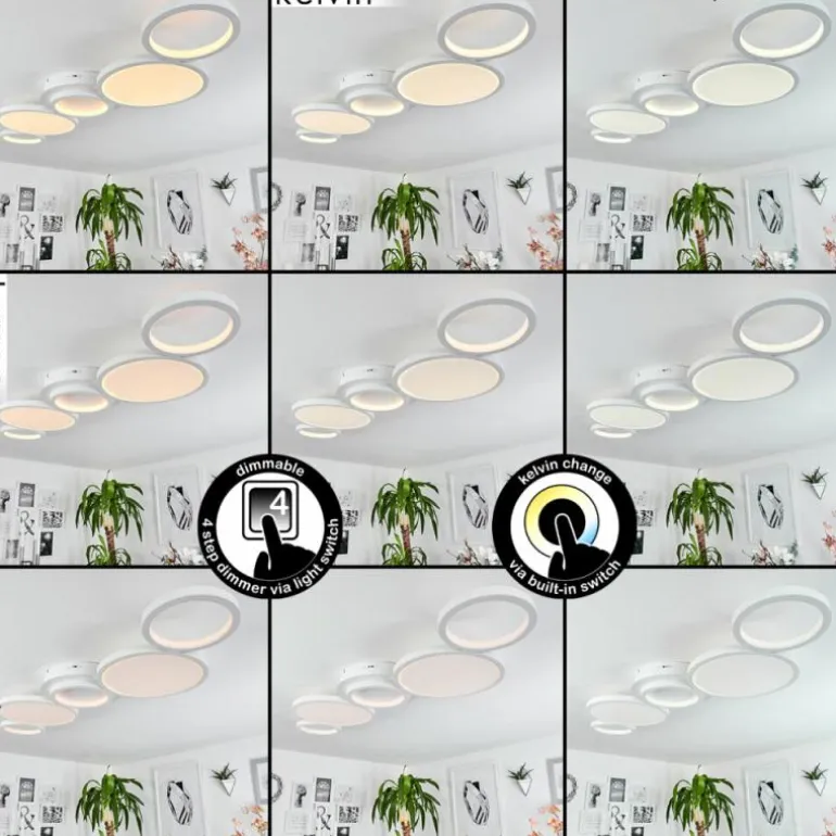 Plafonnier Carabajal LED Blanc, 1 lumière