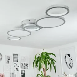 Plafonnier Carabajal LED Titane, 1 lumière