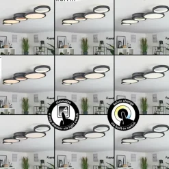 Plafonnier Carabajal LED Noir, 1 lumière