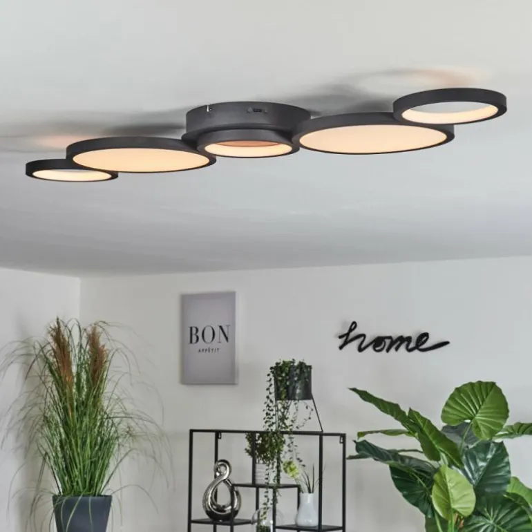 Plafonnier Carabajal LED Noir, 1 lumière