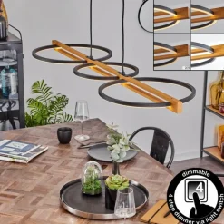 Plafonnier Carcano LED Noir, 1 lumière