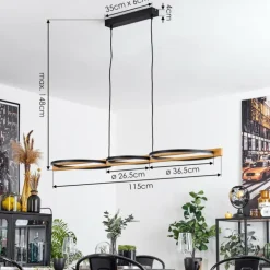Plafonnier Carcano LED Noir, 1 lumière