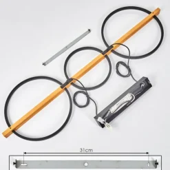 Plafonnier Carcano LED Noir, 1 lumière