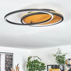 Plafonnier Cardozo LED Écru, Noir, 1 lumière