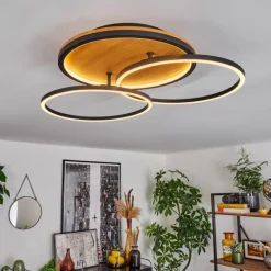 Plafonnier Cardozo LED Écru, Noir, 1 lumière