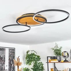 Plafonnier Cardozo LED Écru, Noir, 1 lumière