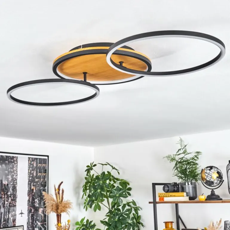 Plafonnier Cardozo LED Écru, Noir, 1 lumière