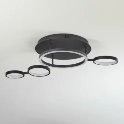 Plafonnier Carrisito LED Noir, 1 lumière