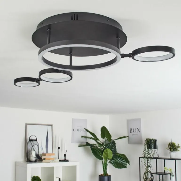 Plafonnier Carrisito LED Noir, 1 lumière