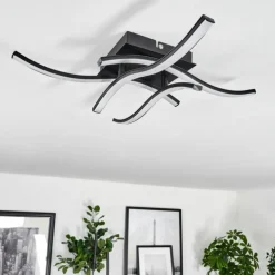 Plafonnier Casais LED Noir, 4 lumières