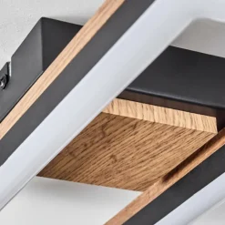 Plafonnier Cascada LED Brun, Couleur bois, Noir, 1 lumière