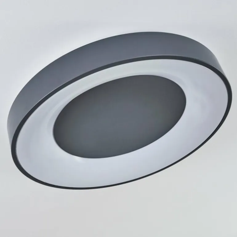 Plafonnier Casina LED Anthracite, Blanc, 1 lumière, Télécommandes