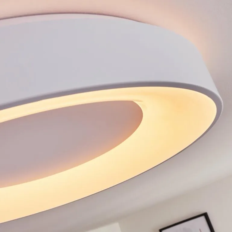 Plafonnier Casina LED Blanc, 1 lumière, Télécommandes