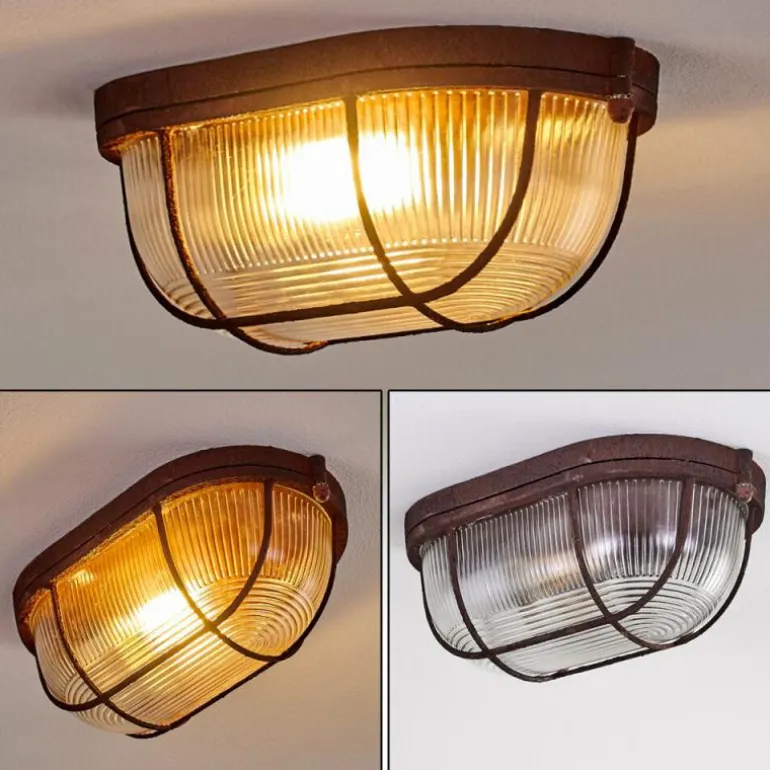 Plafonnier Catawba Rouille, 1 lumière