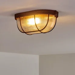 Plafonnier Catawba Rouille, 1 lumière