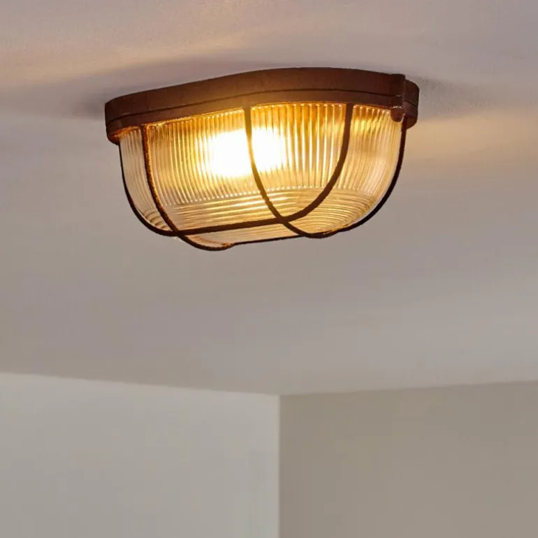 Plafonnier Catawba Rouille, 1 lumière