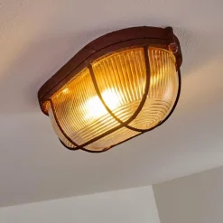 Plafonnier Catawba Rouille, 1 lumière