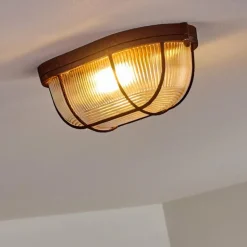 Plafonnier Catawba Rouille, 1 lumière