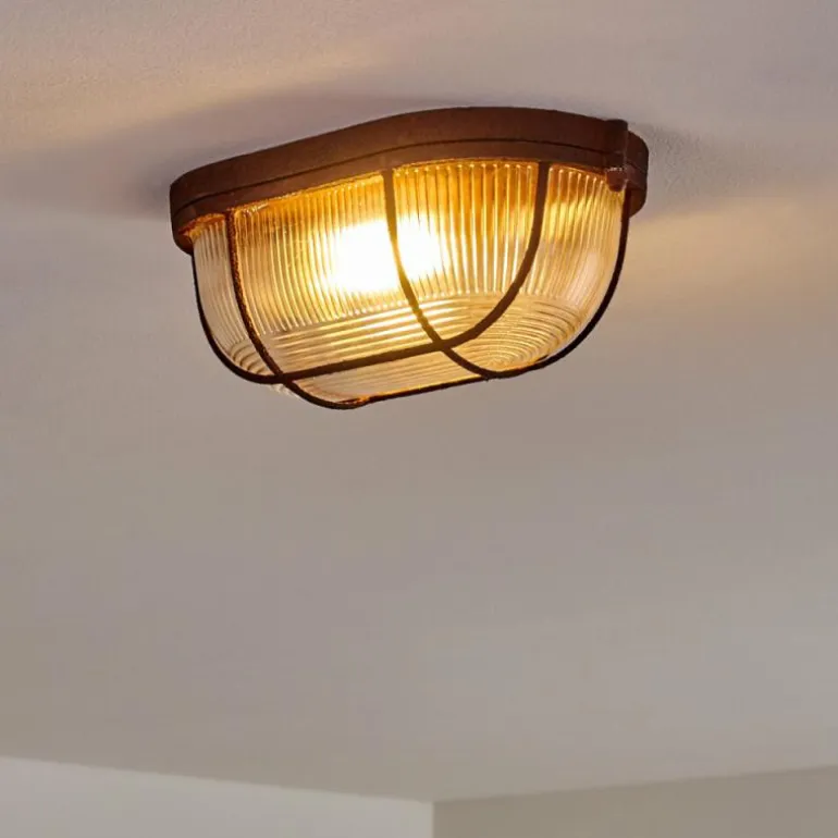 Plafonnier Catawba Rouille, 1 lumière