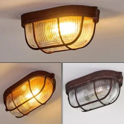 Plafonnier Catawba Rouille, 1 lumière