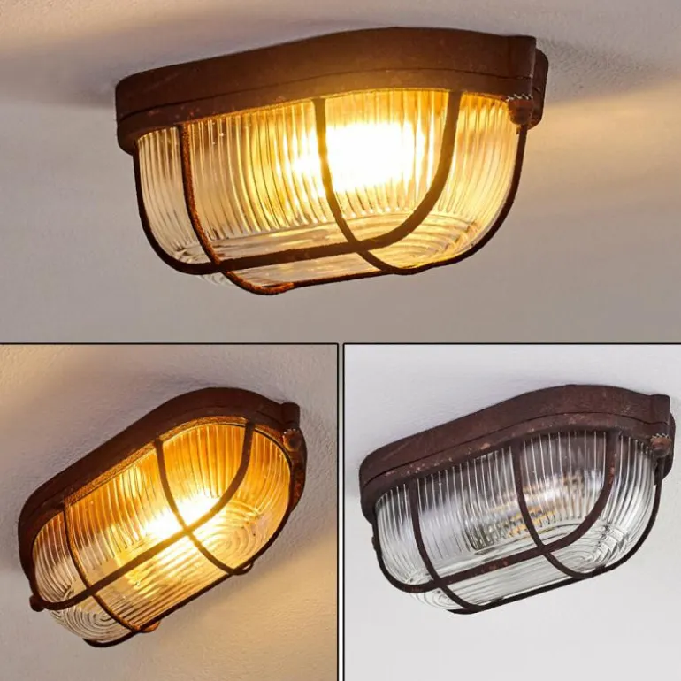 Plafonnier Catawba Rouille, 1 lumière