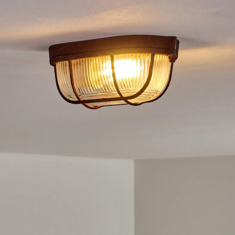 Plafonnier Catawba Rouille, 1 lumière