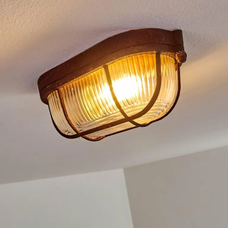 Plafonnier Catawba Rouille, 1 lumière